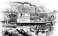Drawing of the Anson Northup from Harpers New Monthly, August 1860.