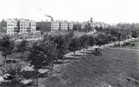 Black and white photograph of Rochester State Hospital.