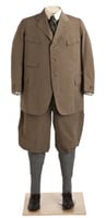 Color image of riding habit clothing worn by James J. Hill. Clothing made by Schaub Brothers, Inc.