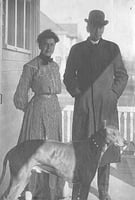 Governor John A. Johnson with his wife Elinore and their dog Ray