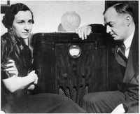 Black and white photograph of Harold Stassen and his wife, Esther Glewwe Stassen, c. 1939.