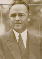 Black and white photograph of St. Paul underworld boss and bootlegger Leon Gleckman, c.1935.