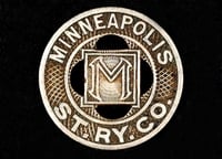 Color image of a Minneapolis Street Railway Company trade token, 1945–1949.