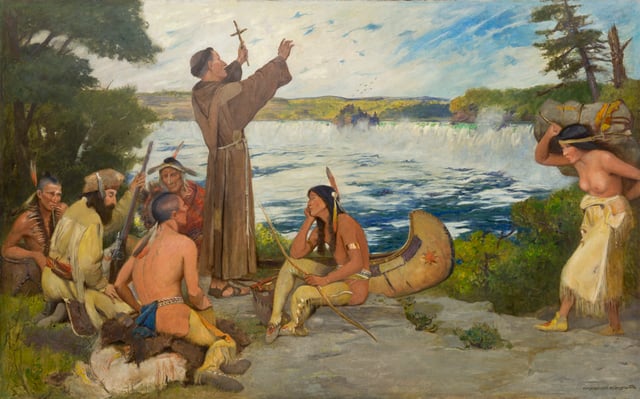 Father Hennepin at the Falls of St. Anthony