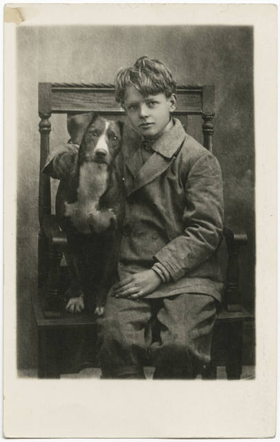 Charles Lindbergh with his dog Dingo