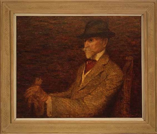 Oil on canvas painting of John S. Bradstreet. Painting by Edwin Hawley Hewitt, 1913.