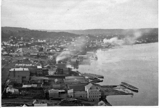 Black and white photograph of Red Wing, c.1870.
