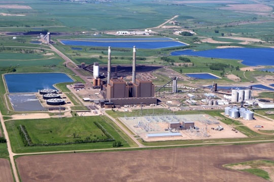 Aerial view of the Coal Creek Station, 2019.