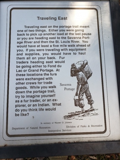 Interpretive sign along Savanna Portage, 2018. Photograph by Jon Lurie used with the permission of Jon Lurie.