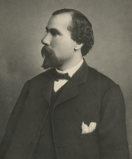 Black and white photograph of James J. Hill, 1864.