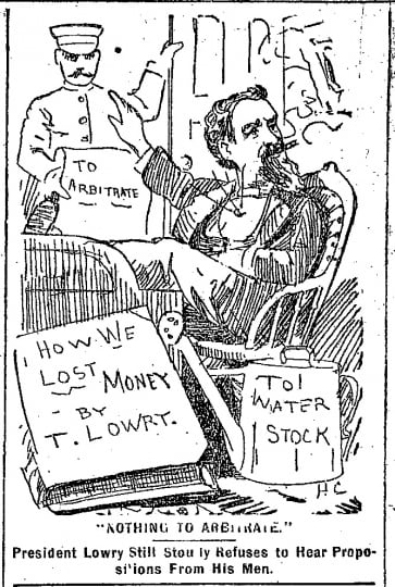 Black and white scan of Nothing to arbitrate. Minneapolis Journal, April 13, 1889.