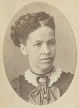 Black and white photograph of Julia Ann Sears, c.1872.