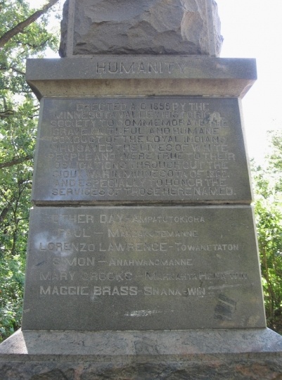 Face of the Faithful Indians monument