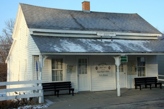 Color image of the Masters Hotel in Burr Oak, Iowa, 2009.