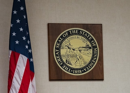 Minnesota State Seal on display