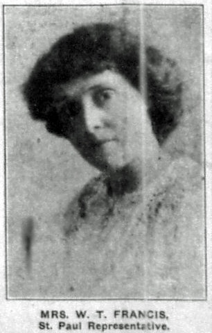 Nellie Francis, 1912. From the "St. Paul Appeal", July 27, 1912, p.3.
