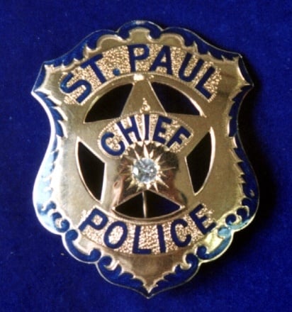 Photograph of John J. OConnor’s chief-of-police badge