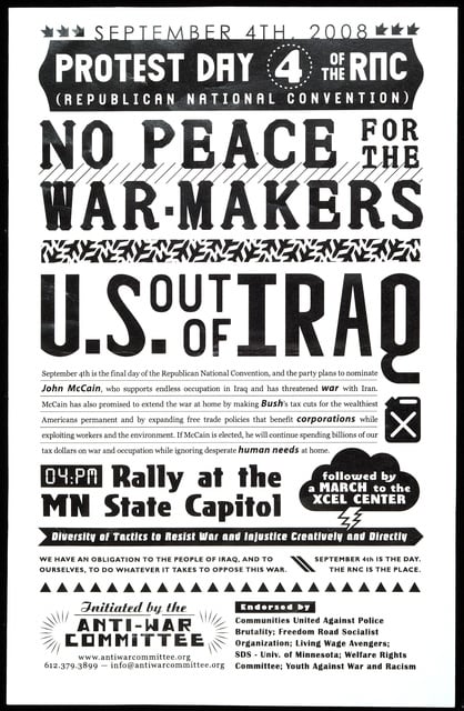 Protest Day 4 of the RNC" flyer