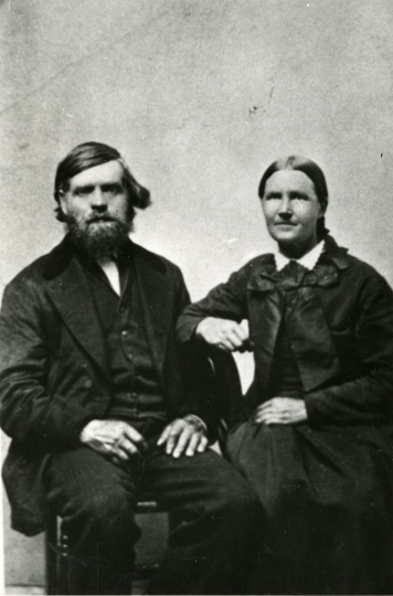 Thomas and Kari Veblen, Nerstrand, Minnesota, ca. 1870.