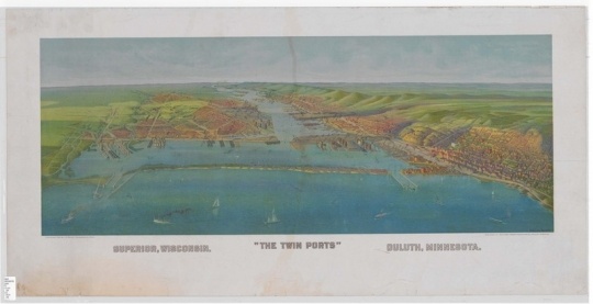 The twin ports, Superior, Wisconsin, Duluth, Minnesota