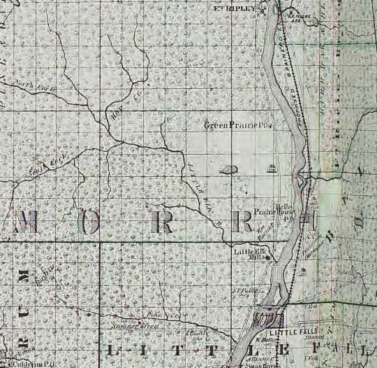 Map of Morrison County, c.1874.