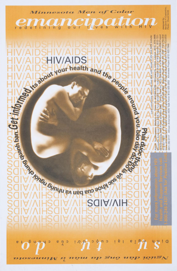 Poster produced by Minnesota Men of Color, ca. 2000. Design by Benjamin P. Constantino photography by Chuck Smith.