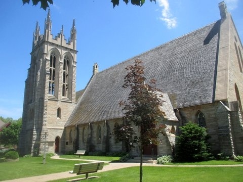 Color image of the Cathedral of Our Merciful Savior, Faribault, 2016. Photograph by Paul Nelson.