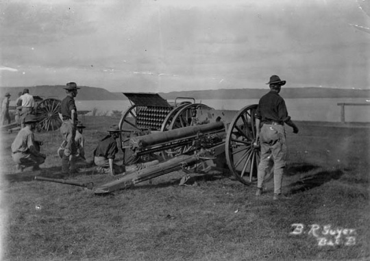Members of Battery B of Minneapolis, First Battalion of Artillery
