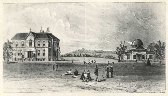 Carleton College campus note Goodsell Observatory.