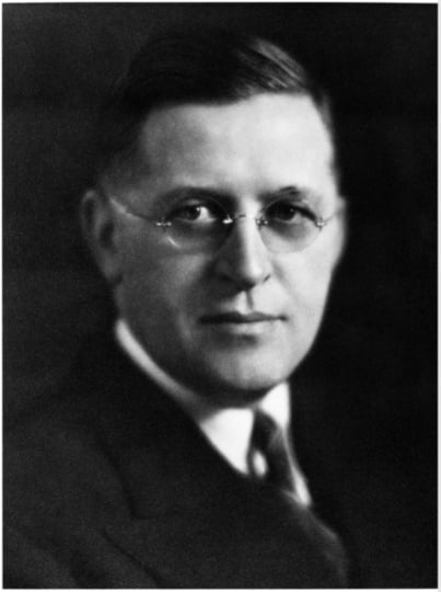 Black and white photograph of Governor Elmer Benson, c.1938.