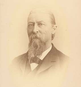 Black and white photograph of Wilhelm Pfaender, ca. 1880.