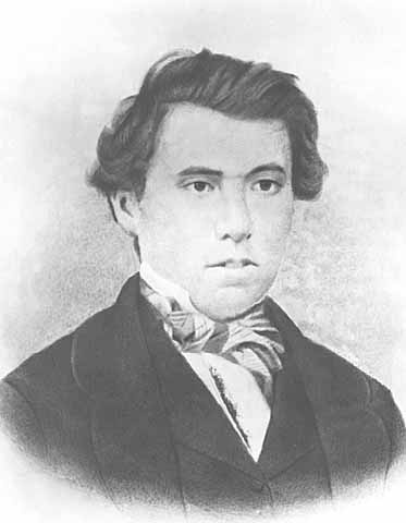 Black and white photoprint of James J. Hill, 1856.