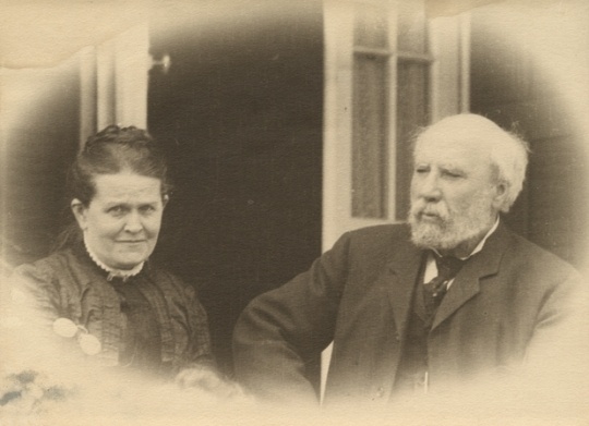 Black and white photograph of James J. and Mary T. Hill, 1906.
