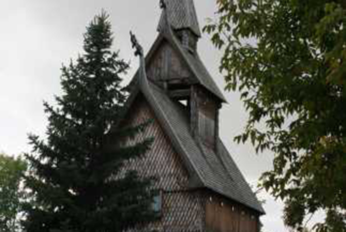 Hopperstad Stave Church Replica, Moorhead. Hopperstad Stave Church Replica, Moorhead.