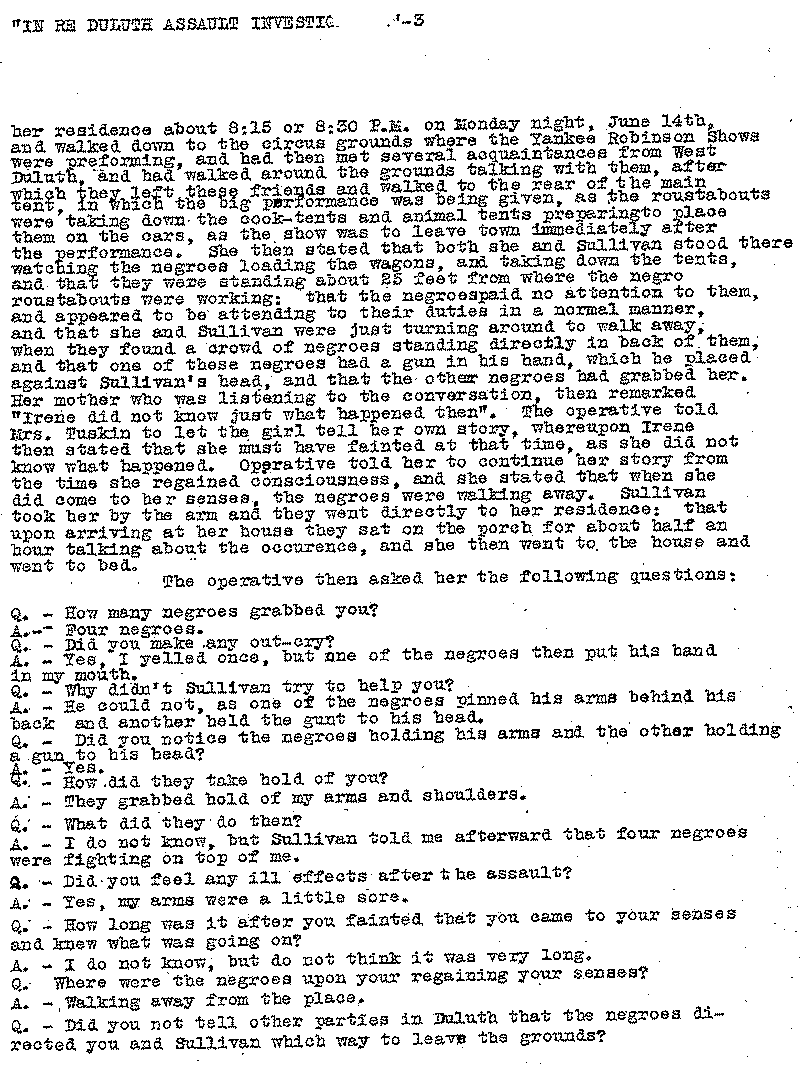 "Operative Morgan" Report, June 28, 1920.--Report(s) (gif)