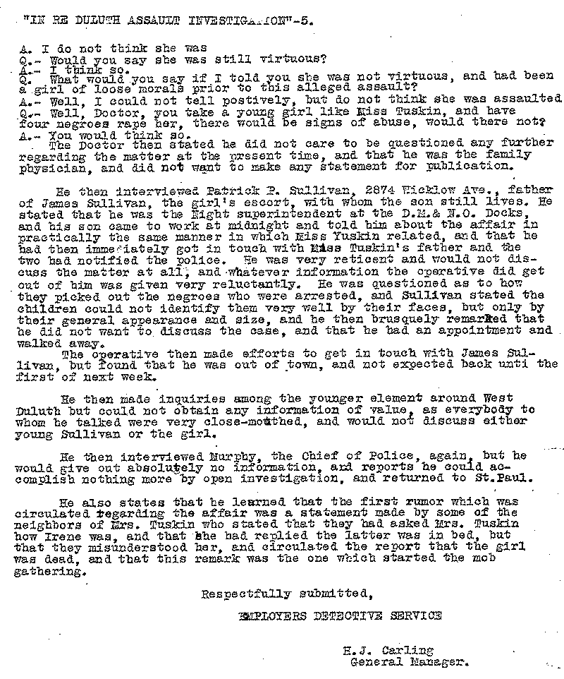 "Operative Morgan" Report, June 28, 1920.--Report(s) (gif)