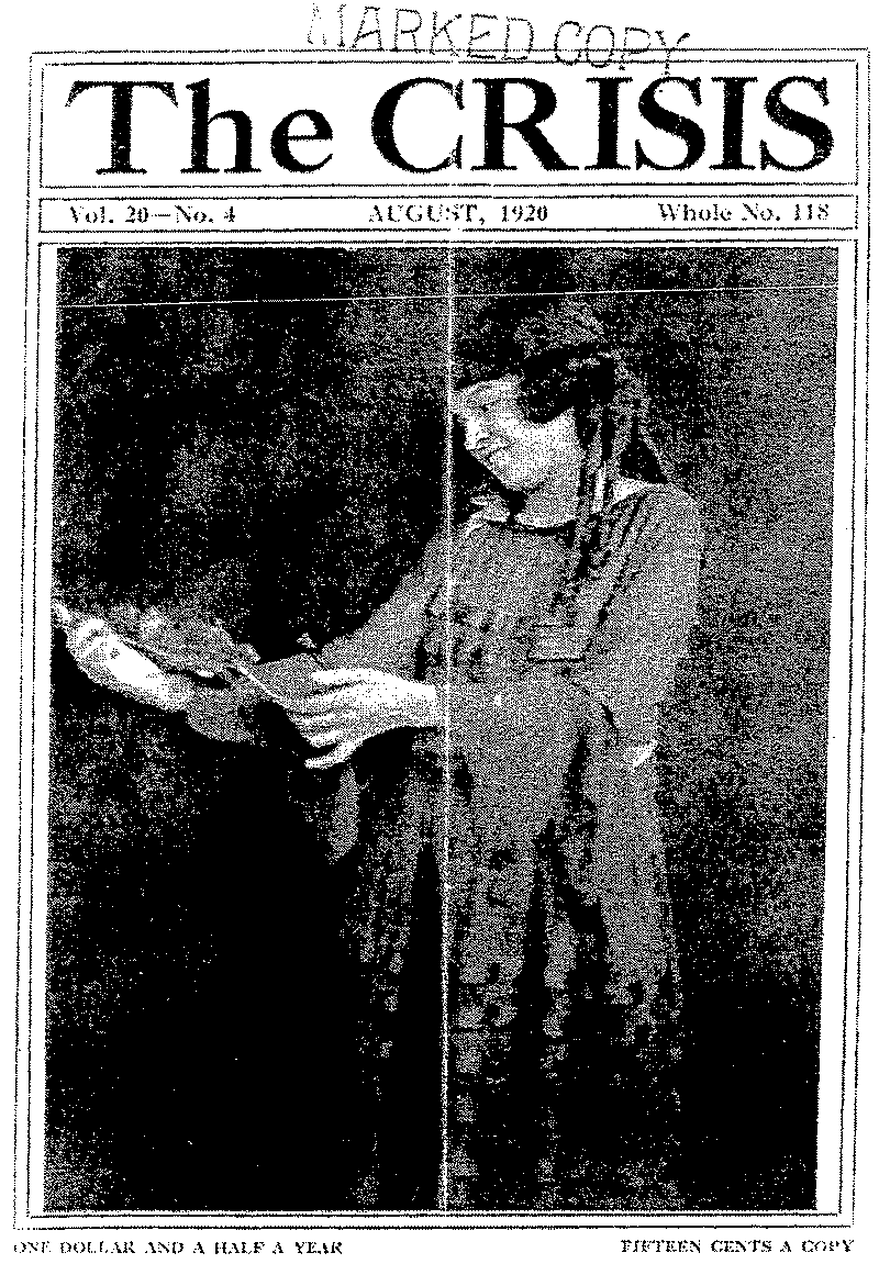 The Crisis, Vol. 20, No. 4, August 1920, cover and pages 179 and 195.--Publication(s) (gif)