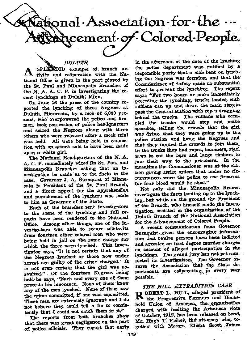 The Crisis, Vol. 20, No. 4, August 1920, cover and pages 179 and 195.--Publication(s) (gif)
