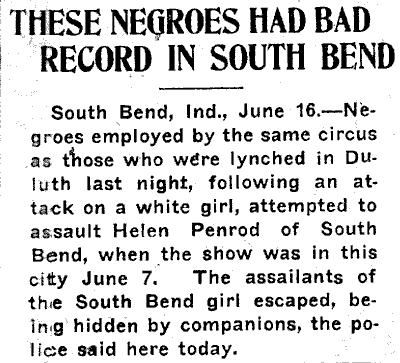 These Negroes Had Bad Record in South Bend.