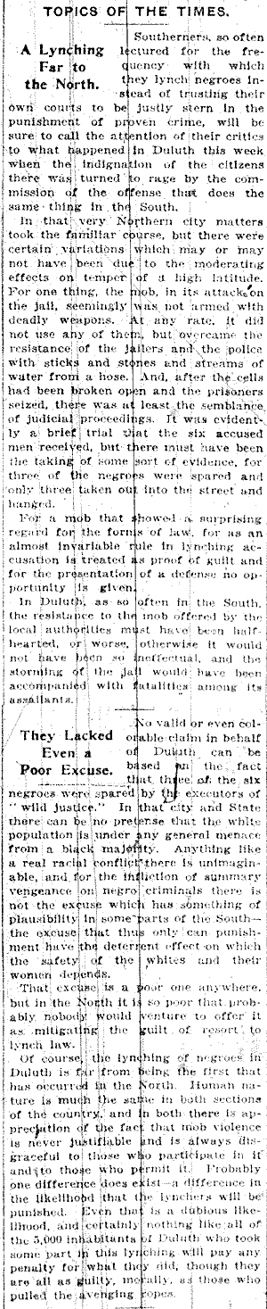 Topics of the Times.