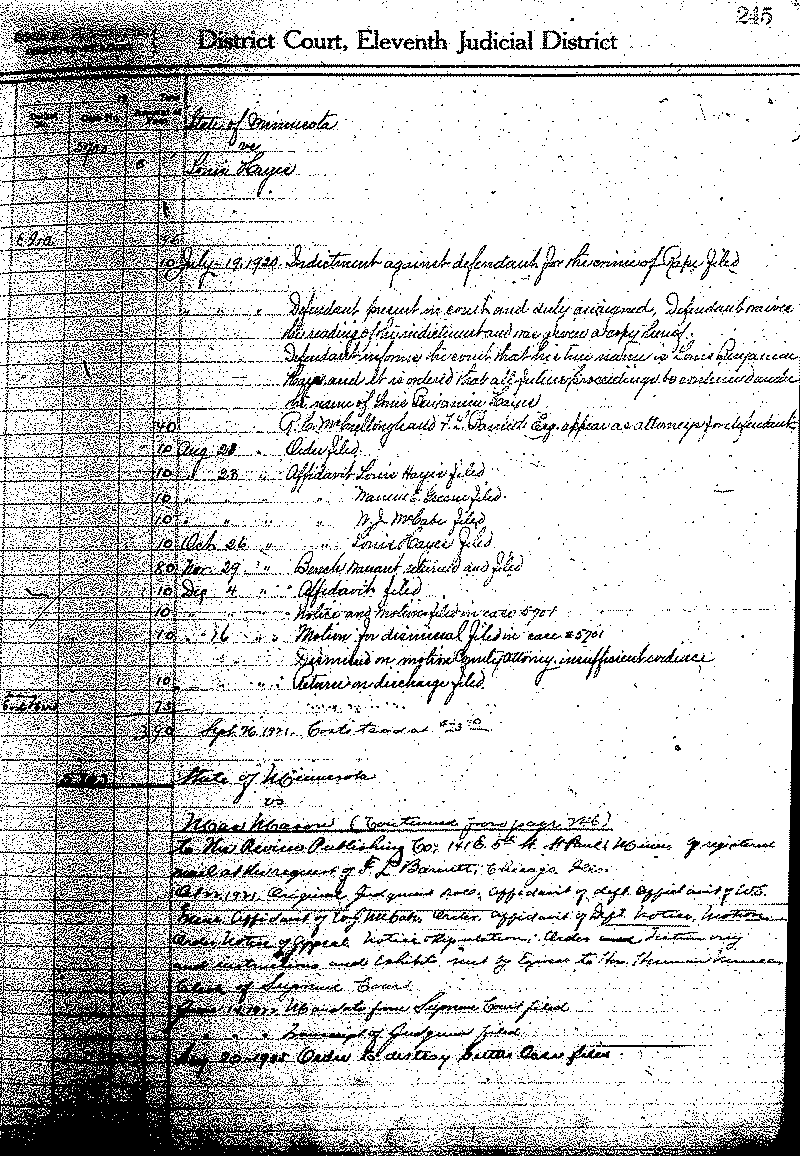 Louis Hayes. Case No. 5700.