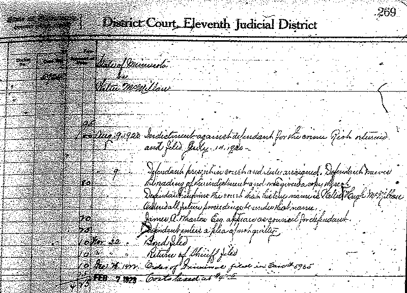 Walter McMillan. Case No. 5724.