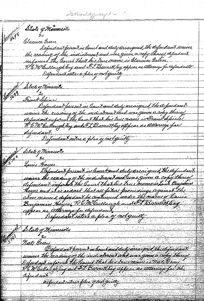 June-September 1920. Selected pages 438-499.--Gov't Record(s)--Criminal Journal (gif)