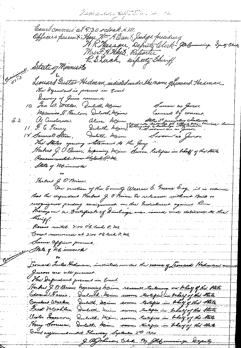 August 1920-February 1921. Selected pages 1-152.--Gov't Record(s)--Criminal Journal (gif)