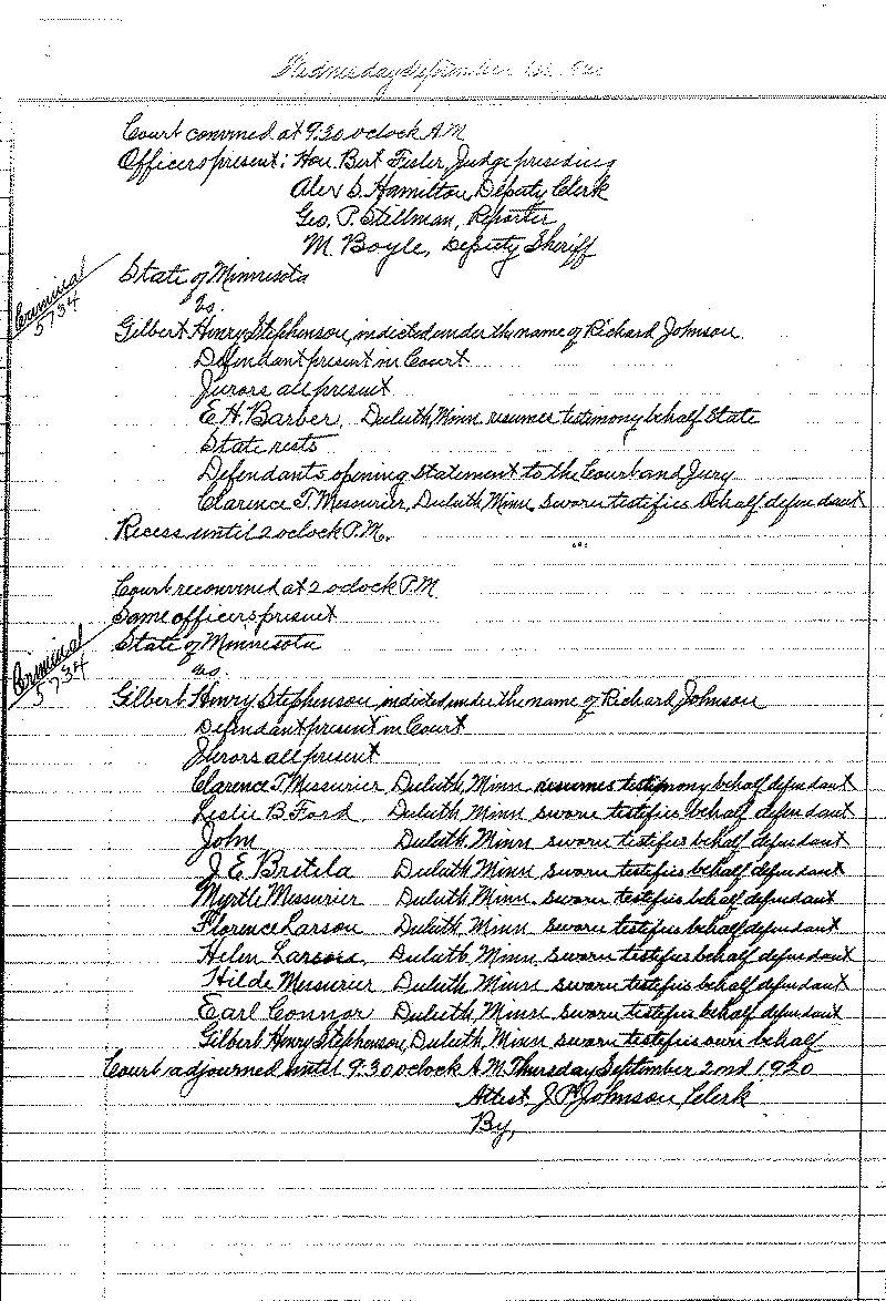 August 1920-February 1921. Selected pages 1-152.--Gov't Record(s)--Criminal Journal (gif)