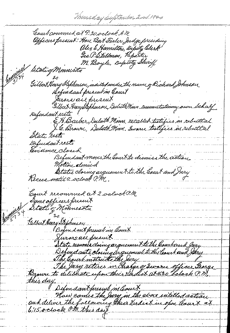 August 1920-February 1921. Selected pages 1-152.--Gov't Record(s)--Criminal Journal (gif)