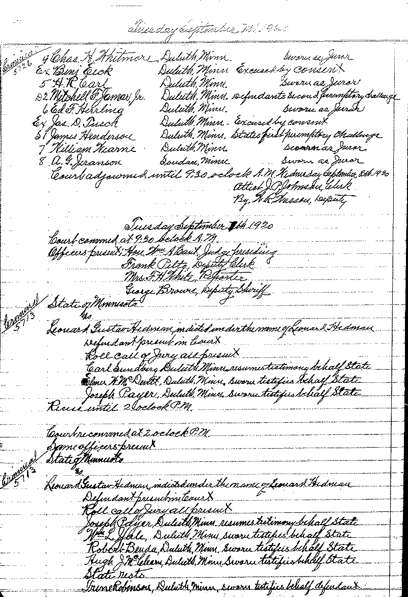 August 1920-February 1921. Selected pages 1-152.--Gov't Record(s)--Criminal Journal (gif)