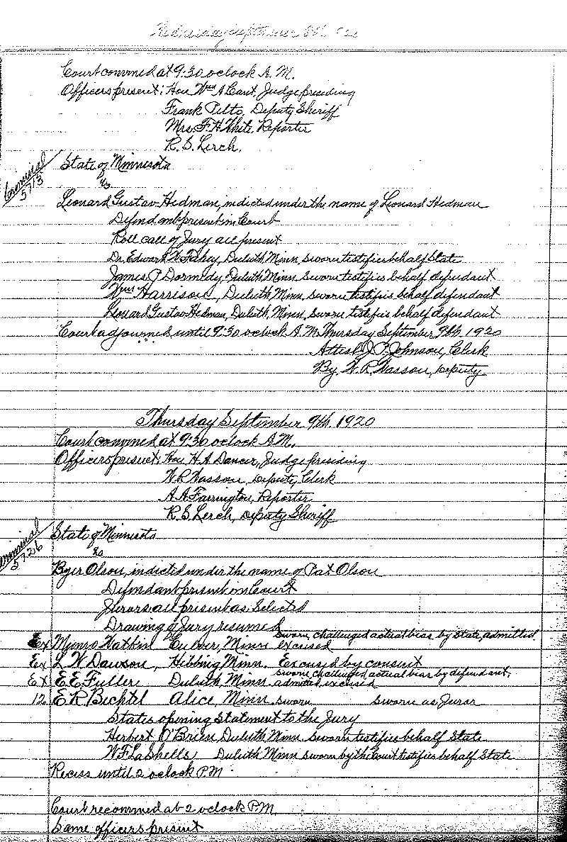 August 1920-February 1921. Selected pages 1-152.--Gov't Record(s)--Criminal Journal (gif)