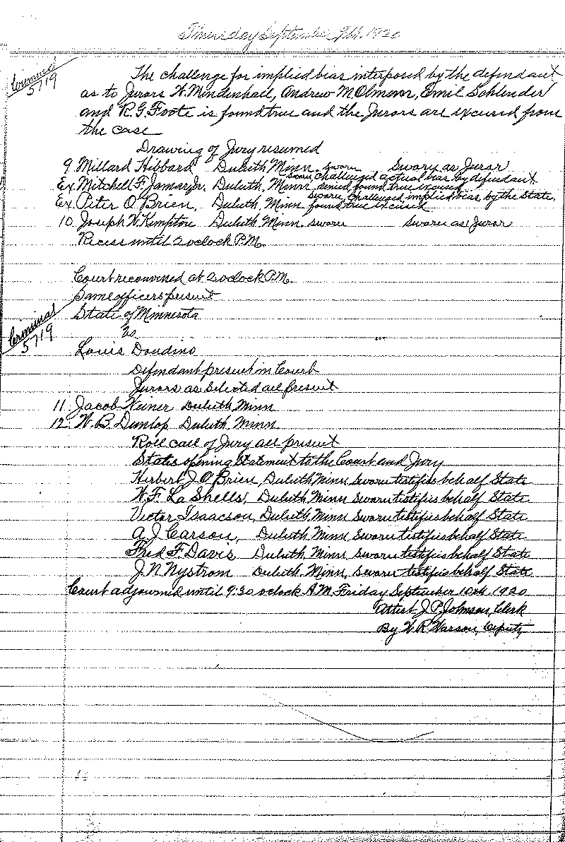 August 1920-February 1921. Selected pages 1-152.--Gov't Record(s)--Criminal Journal (gif)