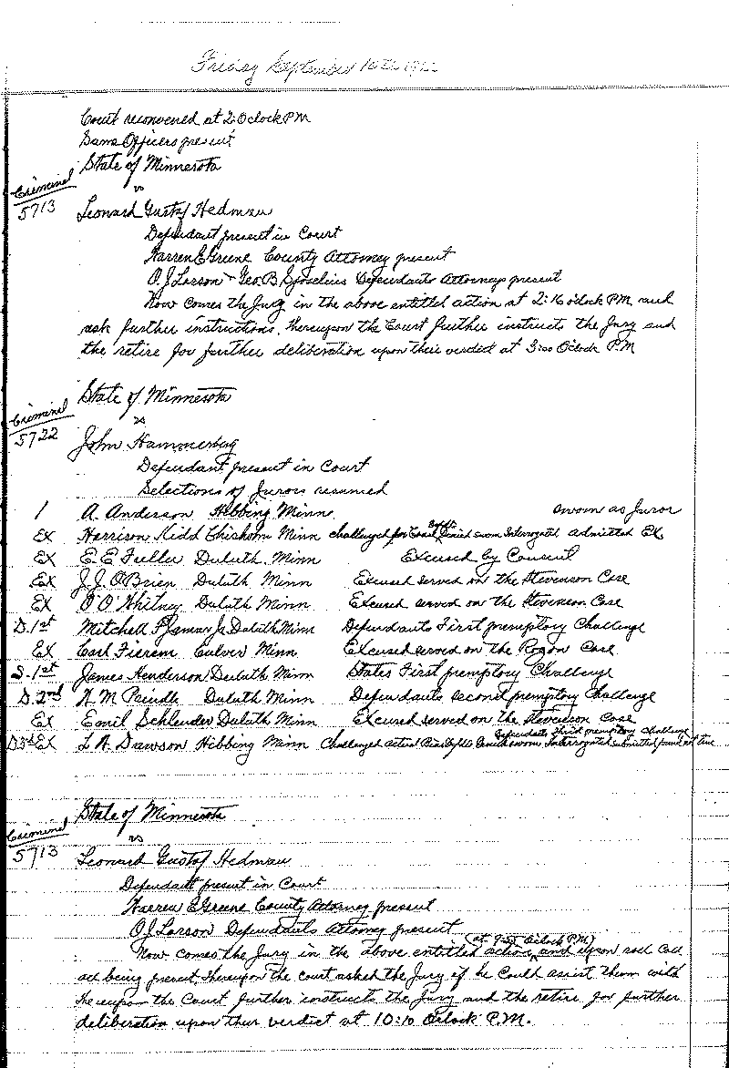 August 1920-February 1921. Selected pages 1-152.--Gov't Record(s)--Criminal Journal (gif)